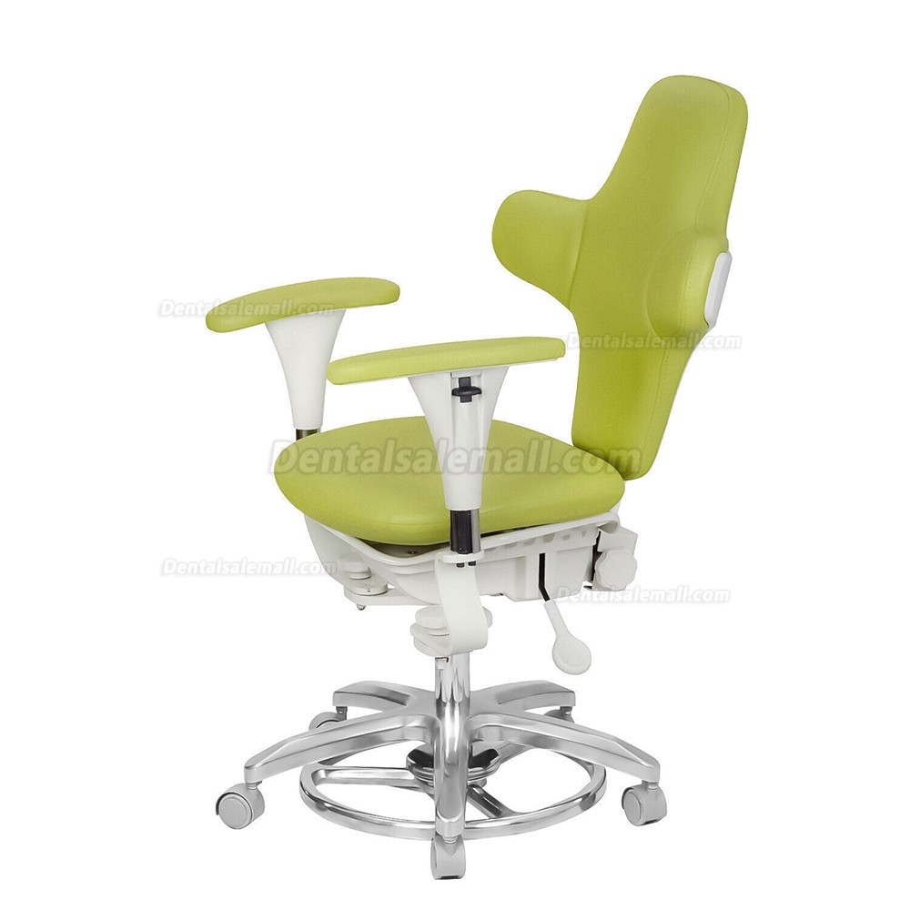 Ergonomic Dental Microscope Stool Micro Surgeon Chair with Amrests Adjustable Foot Controlled